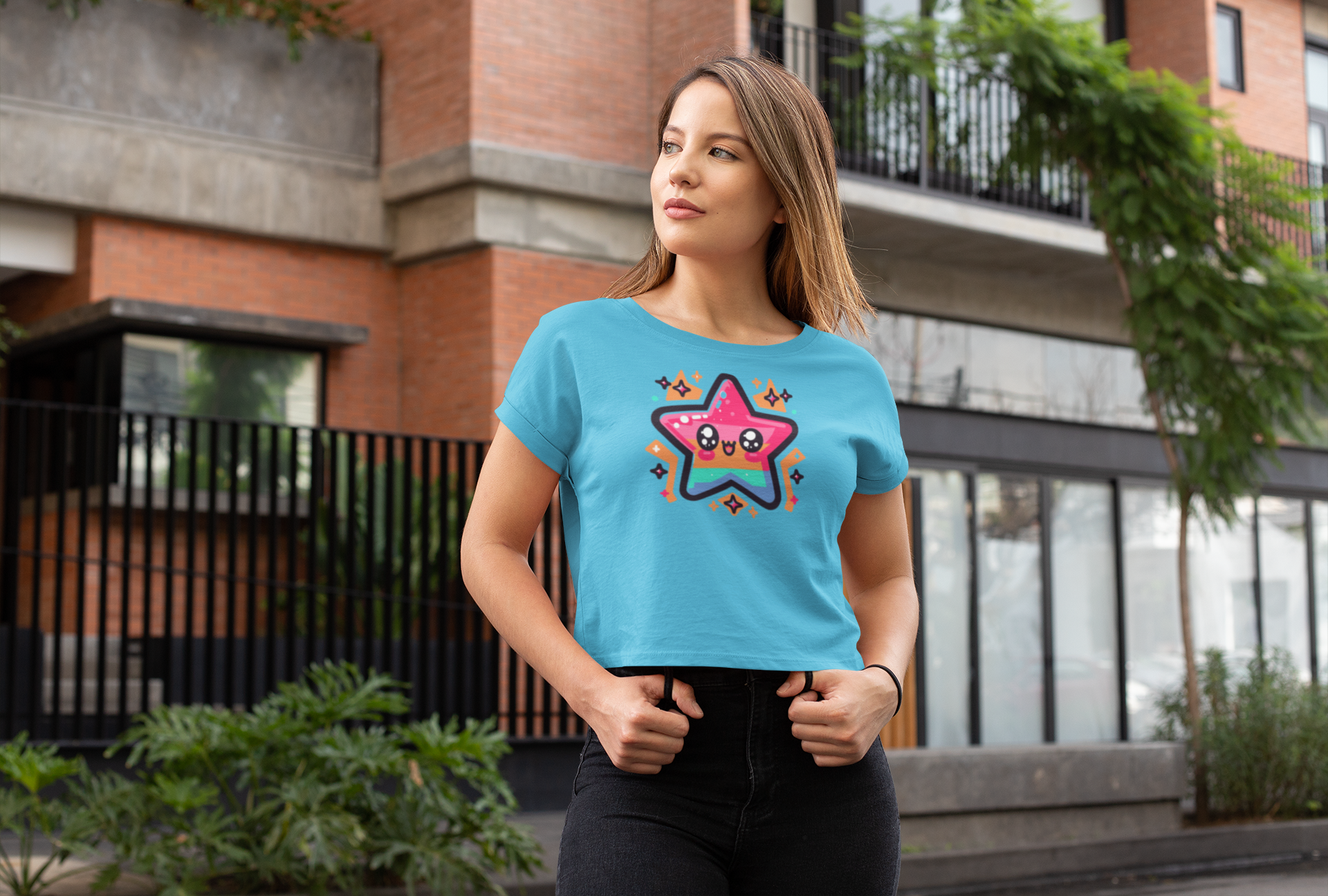 Women’s Star Glow Crop Top