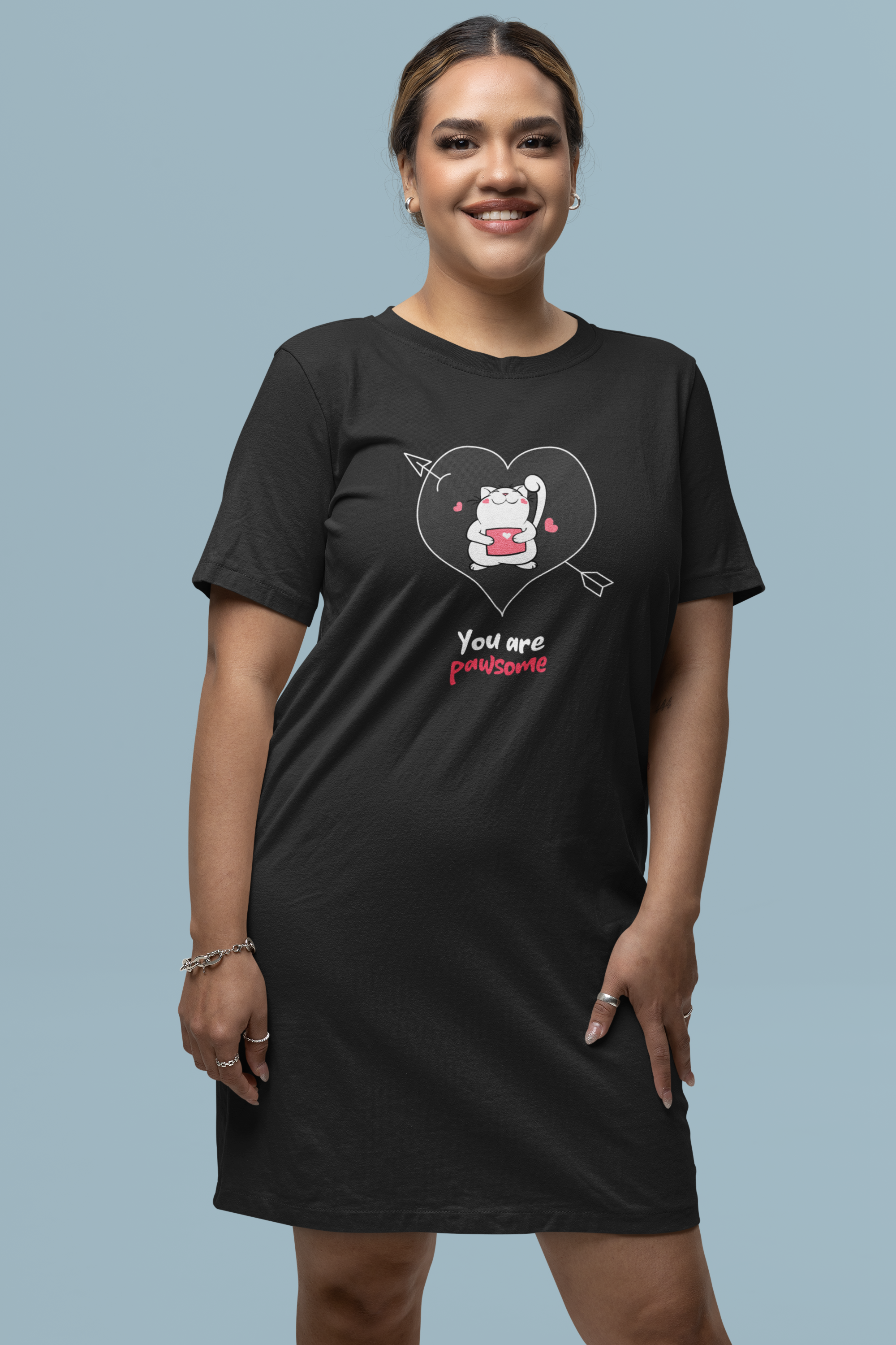 Women's "You Are Pawsome" T-Shirt Dress