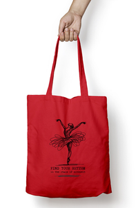 Minimalist Ballerina Dance Chaos Tote Zipper Bag