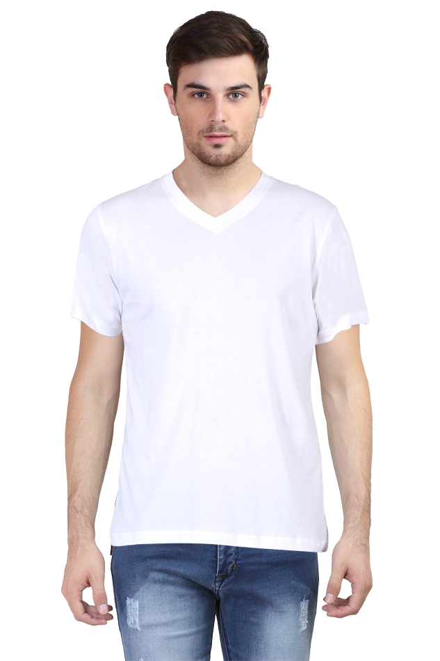 V neck- White