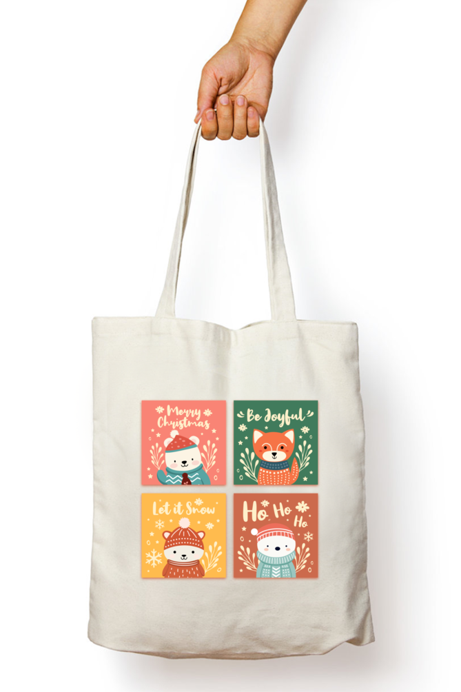 Christmas Tote Bag Zipper