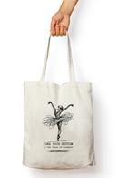 Minimalist Ballerina Dance Chaos Tote Zipper Bag