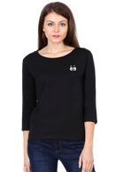 Women's Black Round Neck Full Sleeves