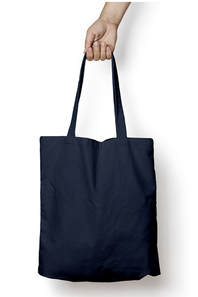 Navy Blue Tote Bag Zipper