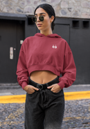 Maroon Crop Hoodie