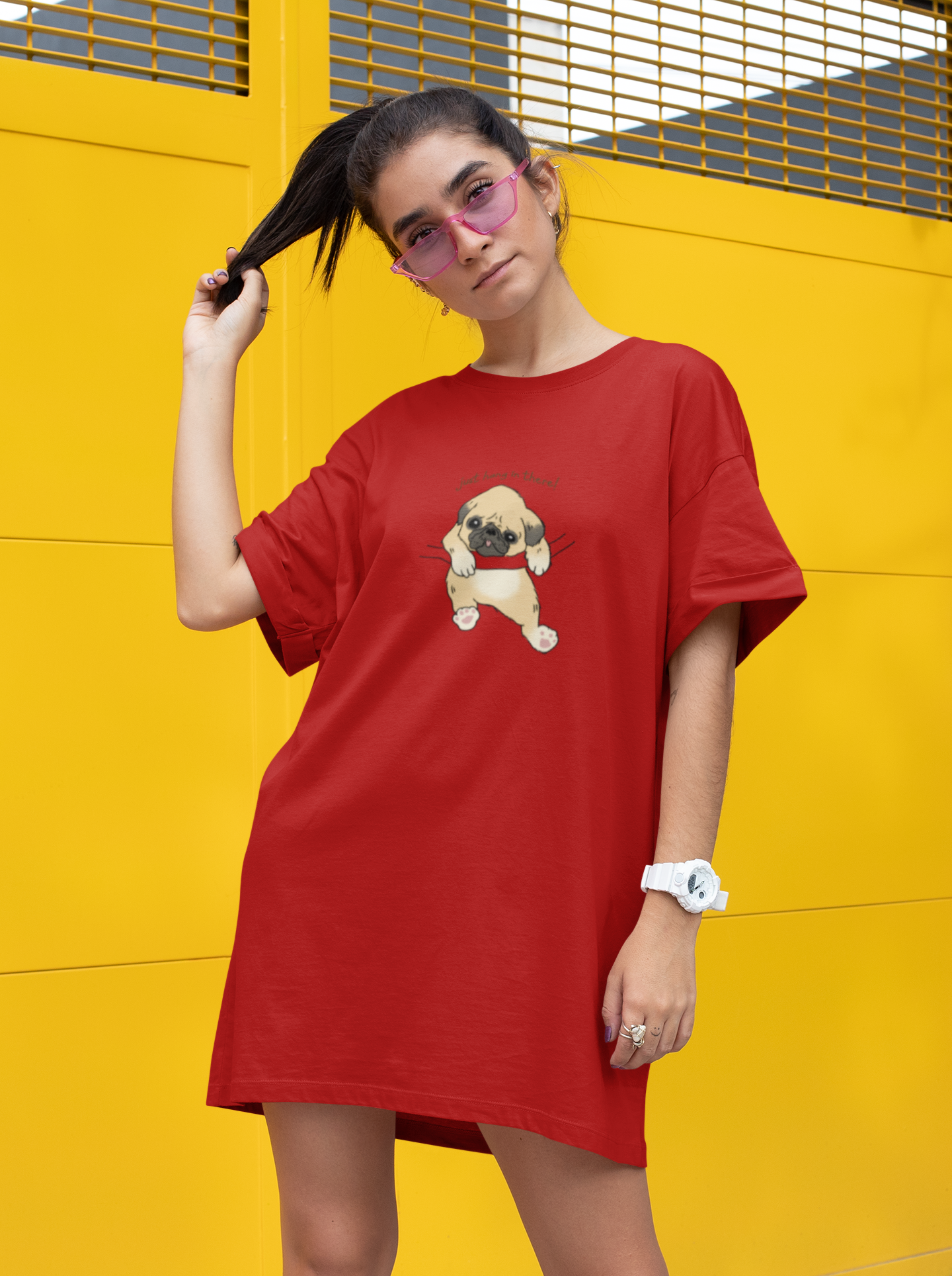 Women's "Hang In There" T-Shirt Dress