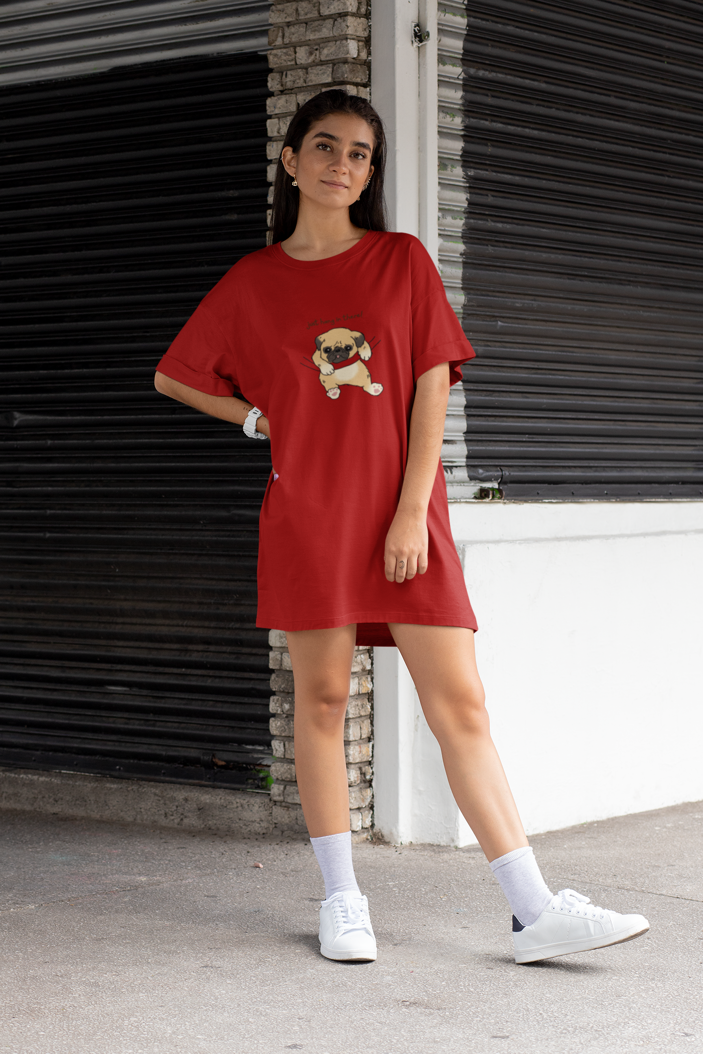 Women's "Hang In There" T-Shirt Dress