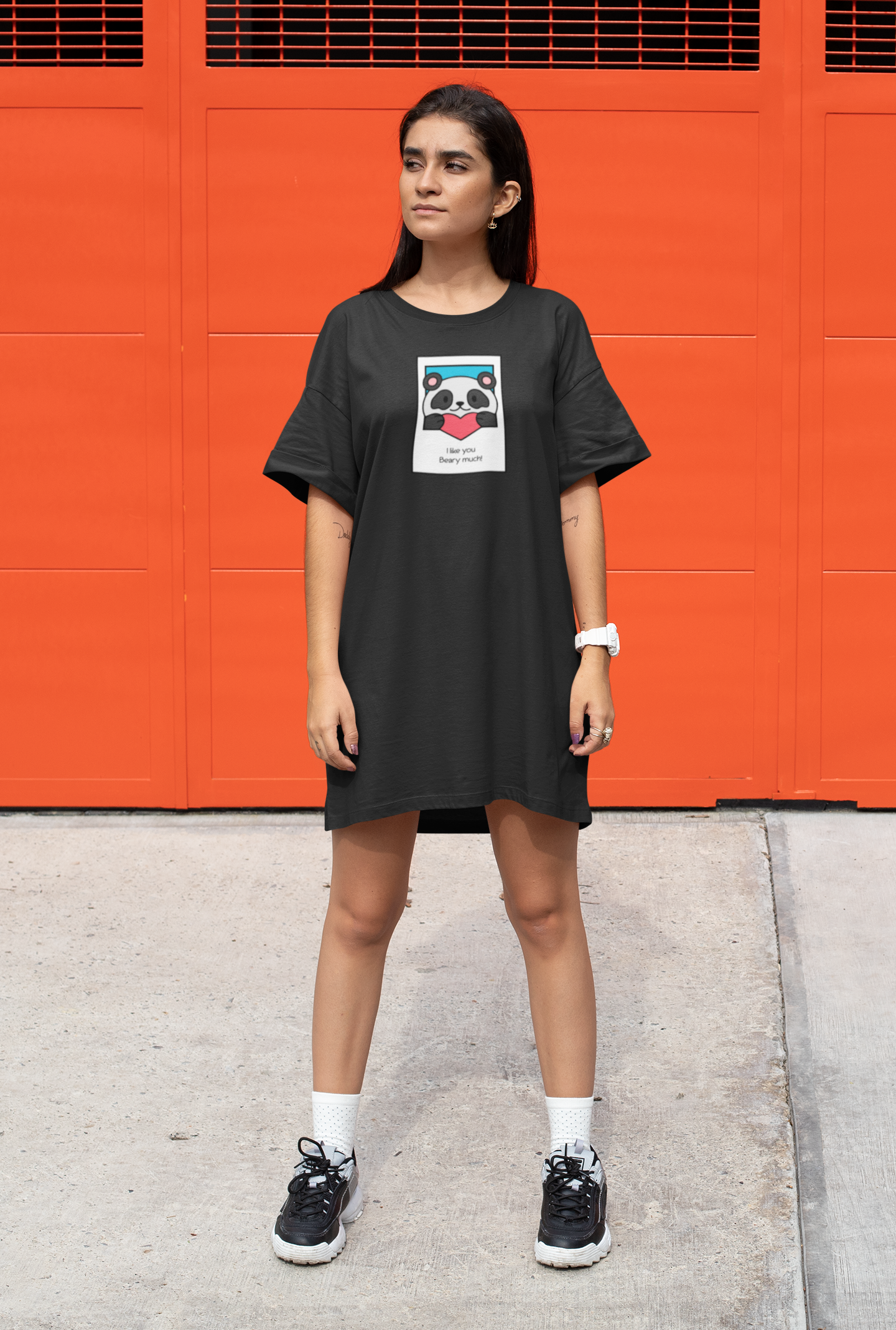 Women's "Beary in Love" T-Shirt Dress