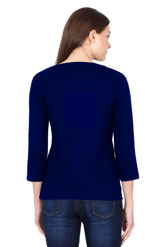 Women's Royal Blue Round Neck Full Sleeves