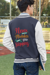 Never Give Up Varsity Jacket