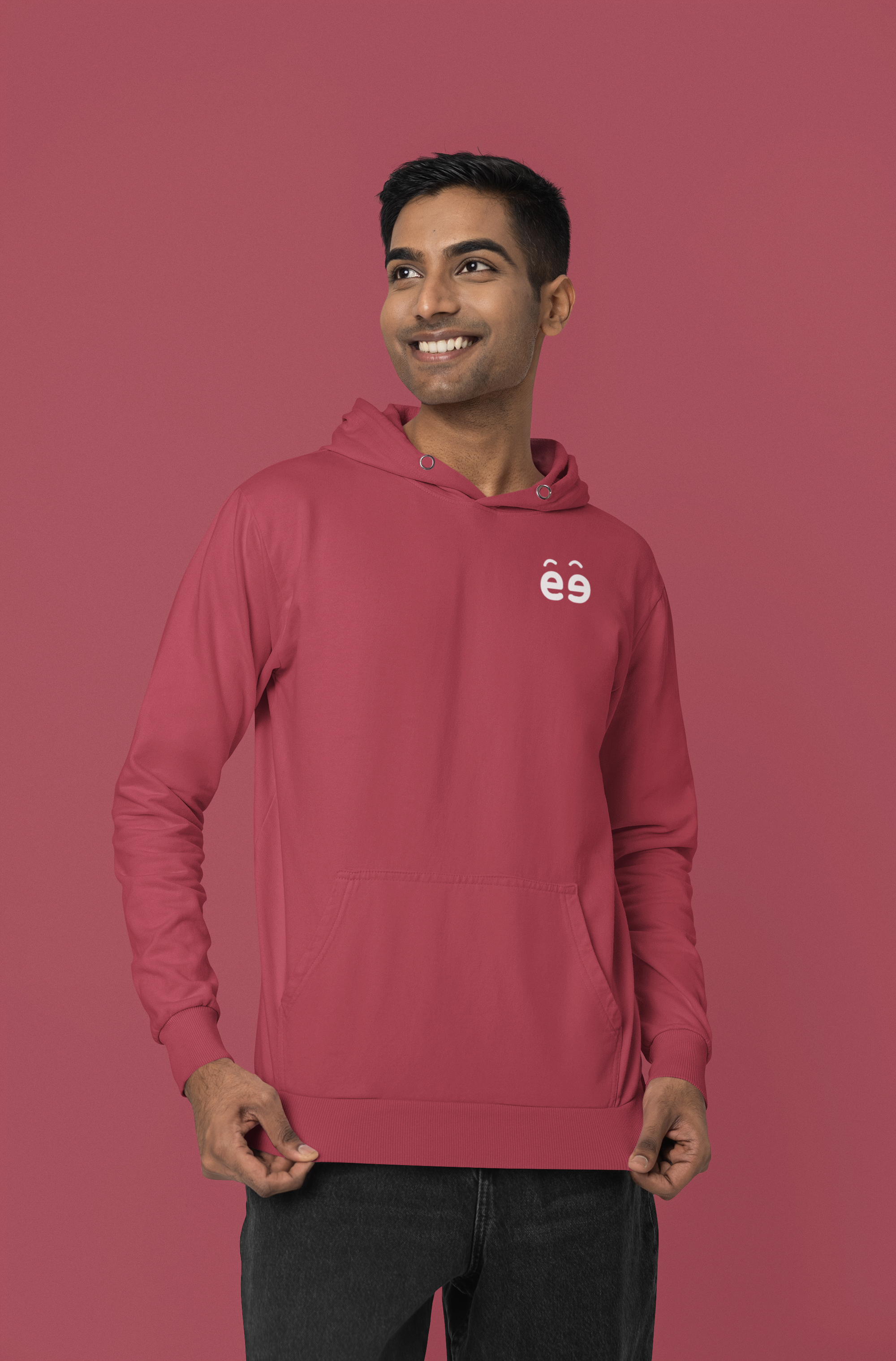 Men Maroon Hoodie