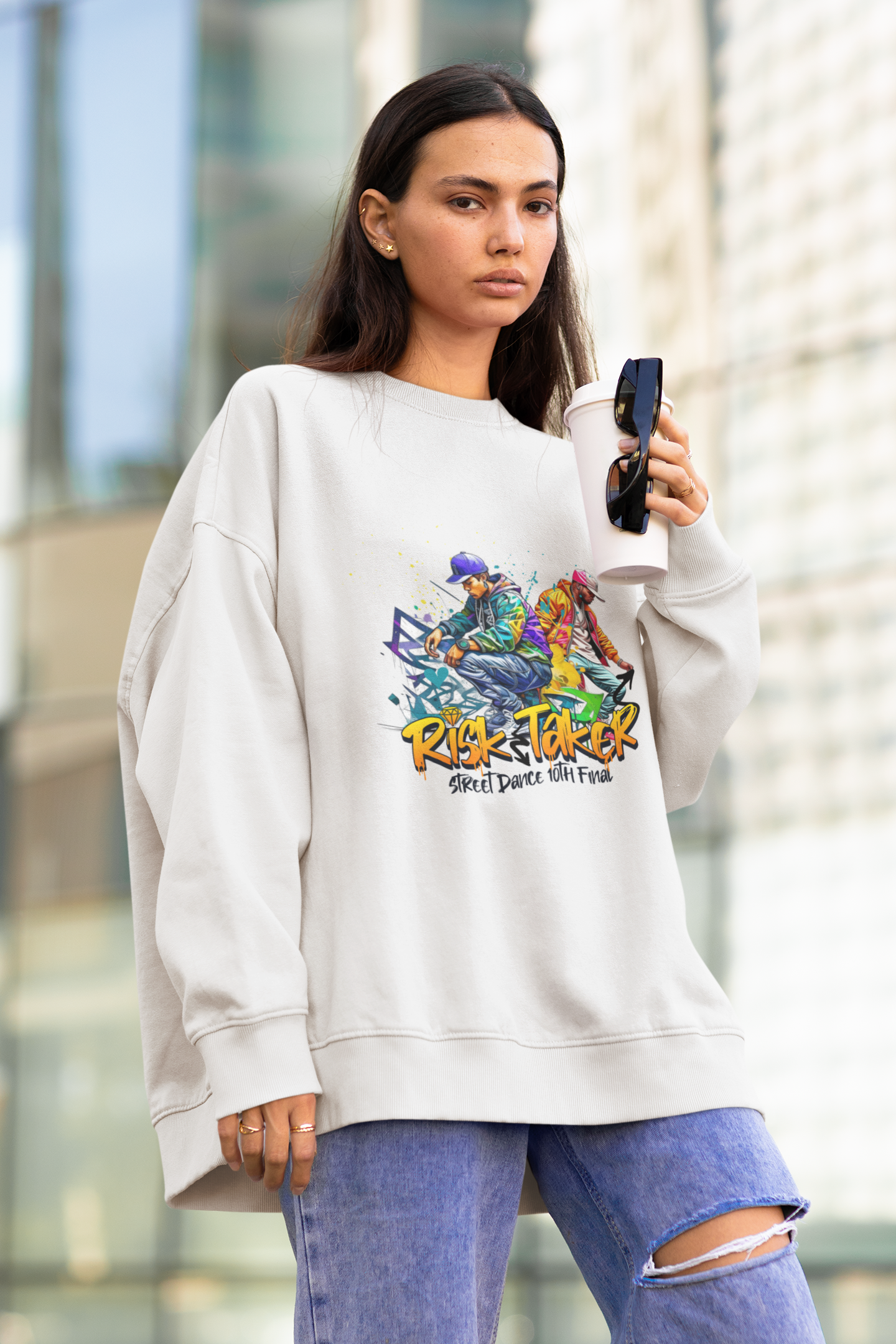 Graffiti Street Oversized Sweatshirts