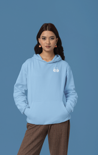 Women Baby Blue Hoodie