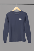 Men's Navy Blue Round Neck Full Sleeves