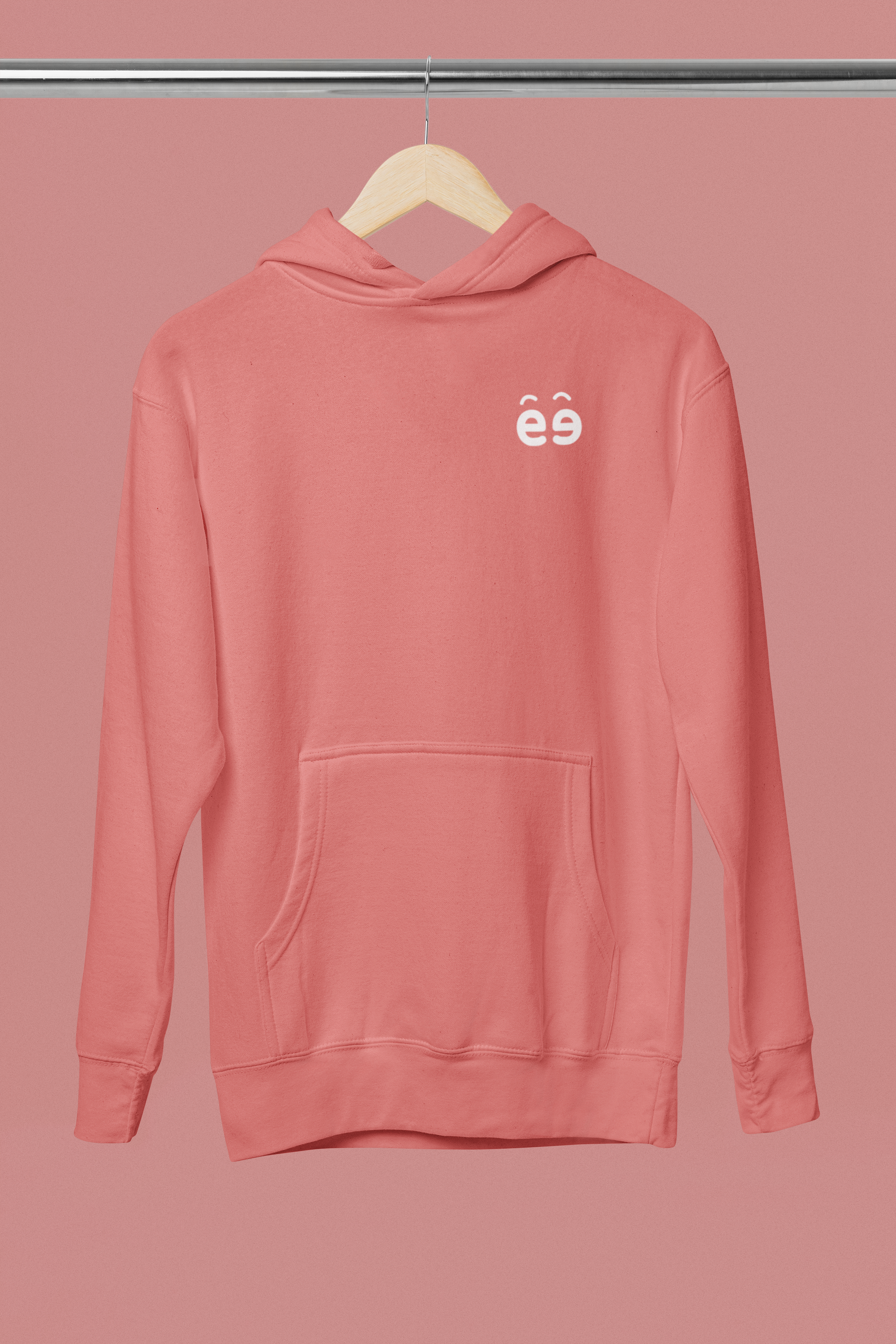 Women Coral Hoodie
