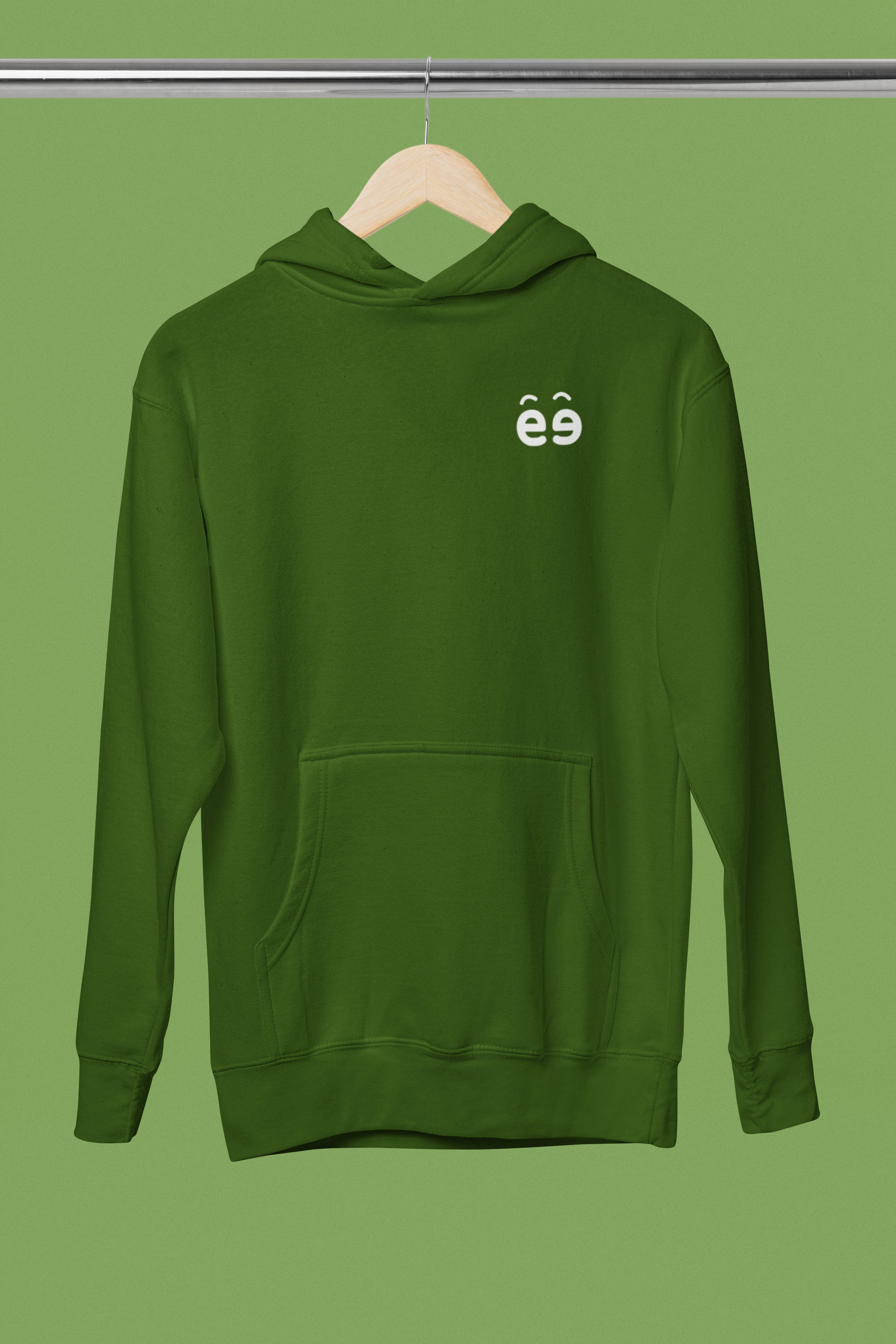 Women Bottle Green Hoodie