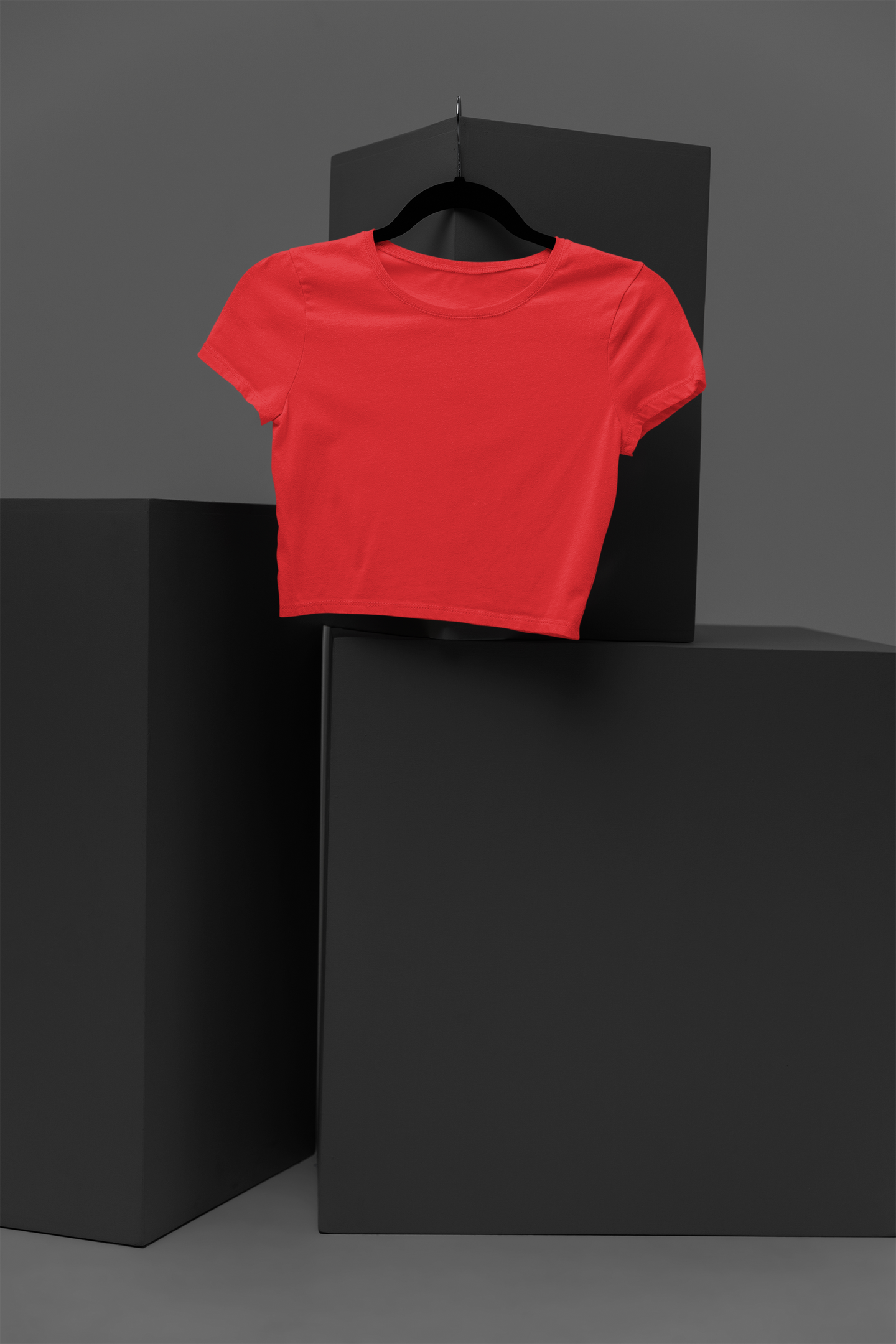 Women Red Crop Top