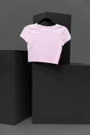 Women Cropped Tops - Light Baby Pink