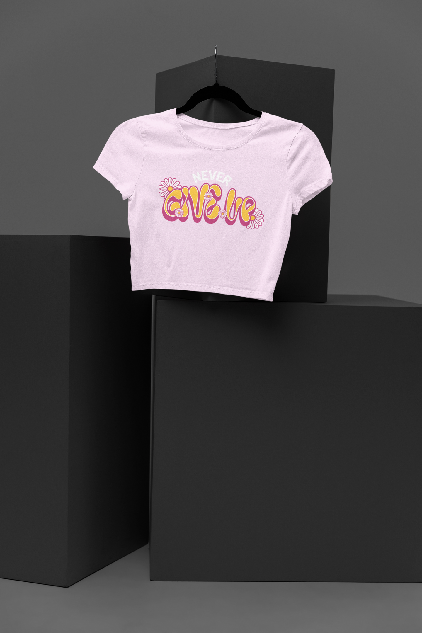 Women Never Give Up Crop Top
