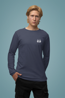 Men's Navy Blue Round Neck Full Sleeves