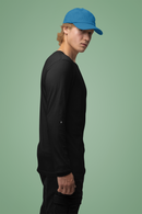 Men's Black Round Neck Full Sleeves