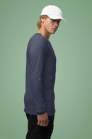 Men's Navy Blue Round Neck Full Sleeves