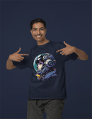 Futuristic Space Robot Cartoon Oversized T-Shirt