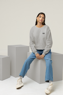 Women's Grey Melange Sweatshirt