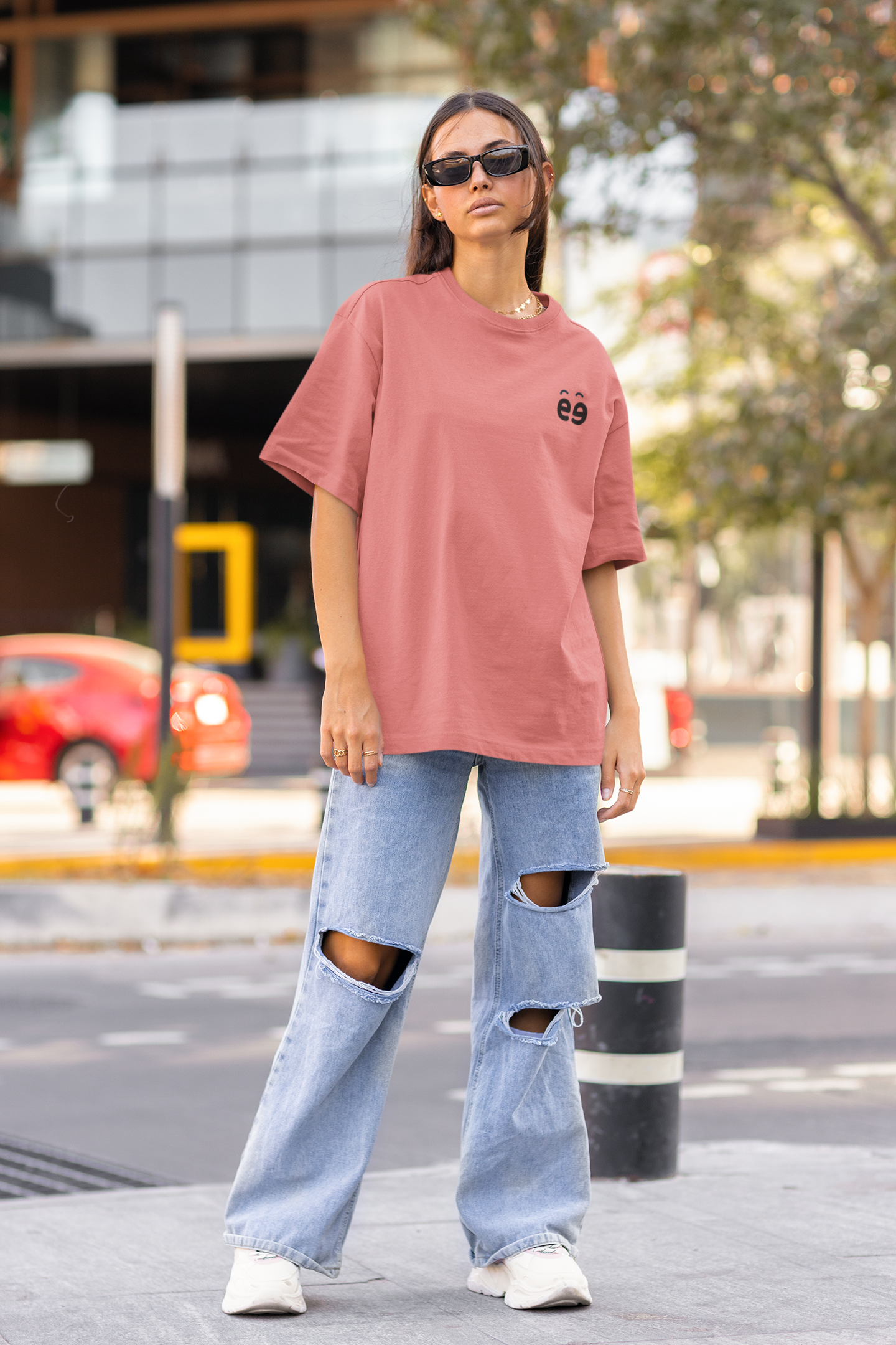 Coral Oversize T-Shirt