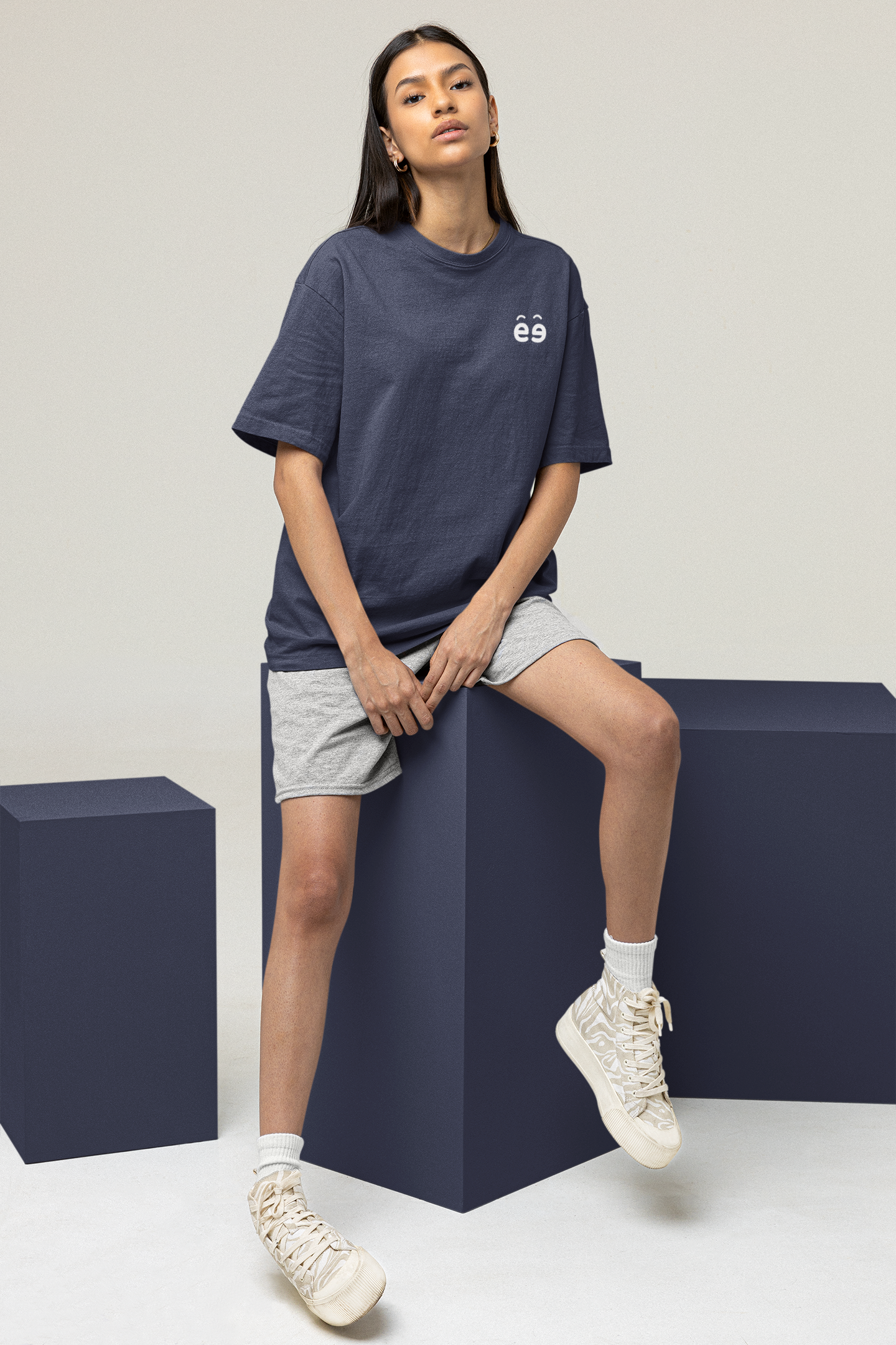 Navy Blue Oversize T-Shirt