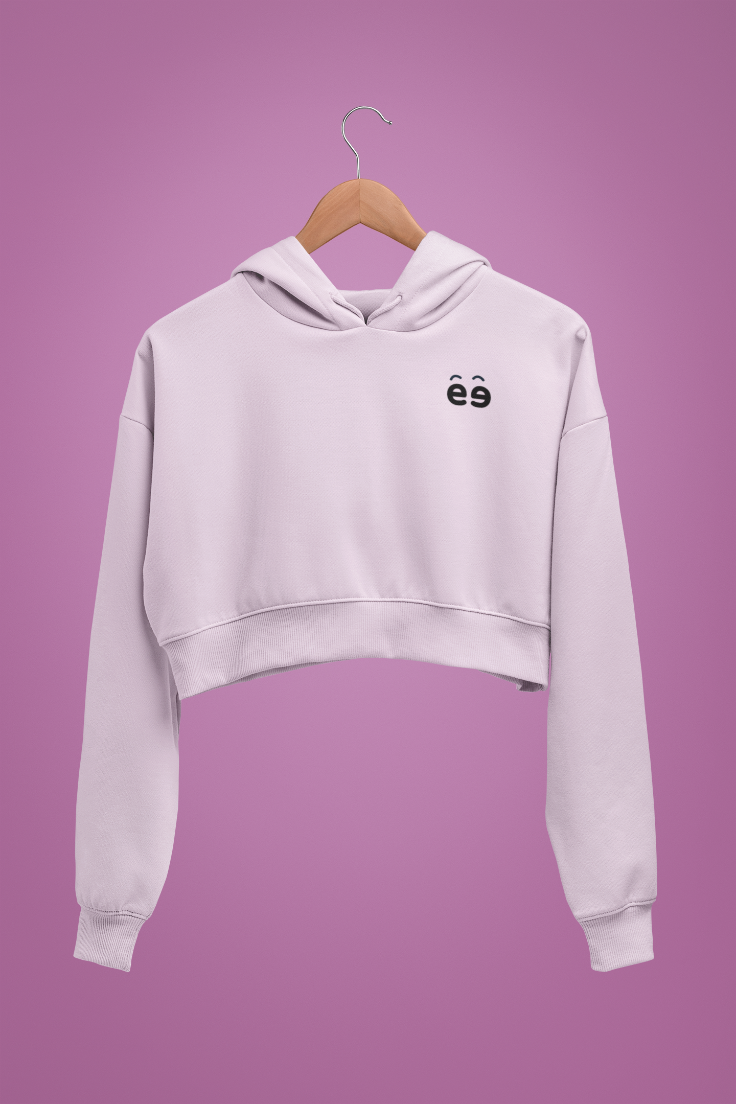 Pink Crop Hoodie