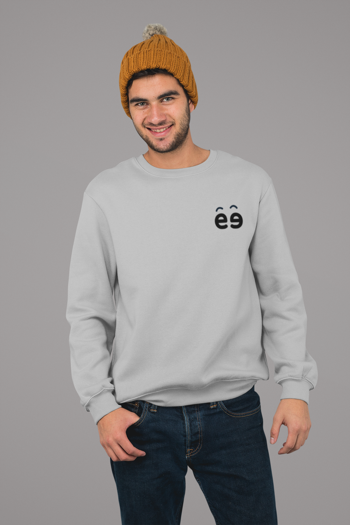 Men's Grey Melange Sweatshirt